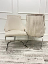 Set of 2 Chelmsford Chrome frame Velvet Dining chairs